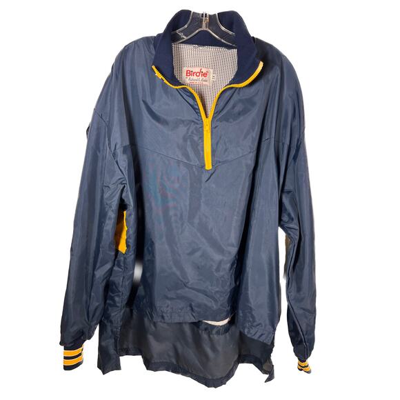 Vtg Birdie By Richard A. Leslie Made In USA Jacket Windbreaker Size 3X Navy Blue - Picture 1 of 9